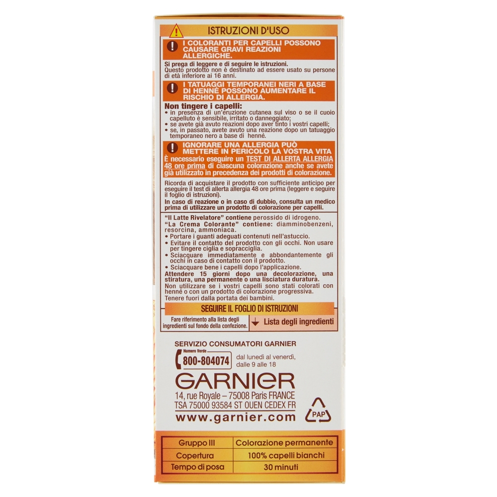 Garnier Belle Color Colore Luminoso, Tinta per Capelli Bianchi 1 Biondo Chiaro Naturale